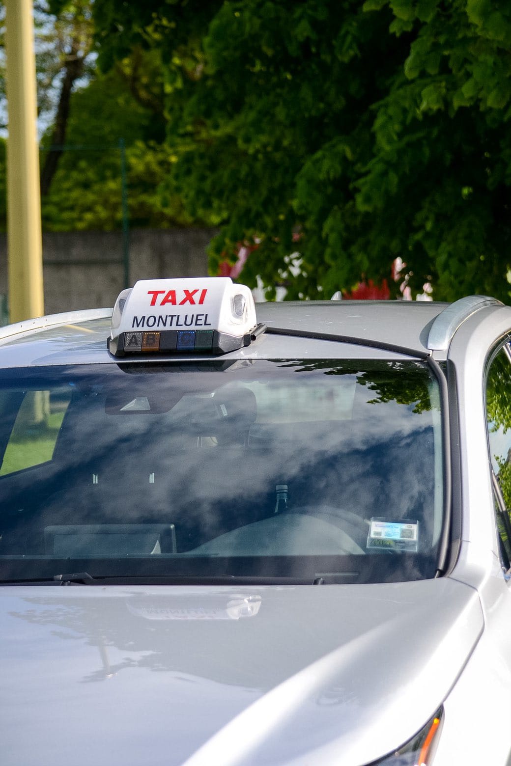 Luminaire Taxi Montluel sur le toit